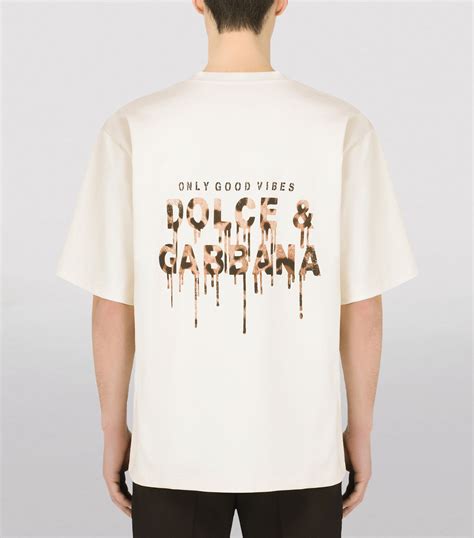 dolce gabbana only good vibes t shirt|dolce and gabbana casual shirts.